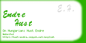 endre hust business card
